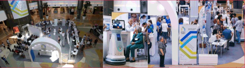 Figure 1: The estimated visitors of Praça Vida+ approached 5000 people and near 300 citizens tested the Healthy Lifestyle Evaluation Toolkit, at Praça Vida+ in Coimbra (20th-22nd July 2018). Time lapse movie “building Praça Vida+” https://youtu.be/QJjC6PyAPCM; “video highlight about Praça Vida+” https://youtu.be/ciNYMtc6NTQ. Photo credits, Sleeklab (www.sleeklab.com).